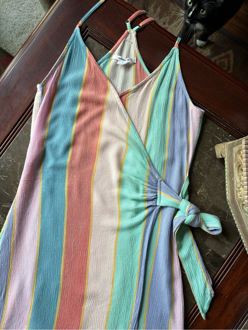 O’Neill Small Striped Pastel Wrap Dress